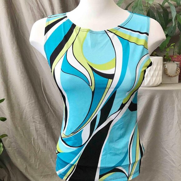 Y2K abstract tank top blue - Picture 3 of 5